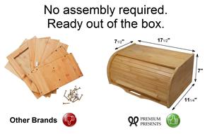 Contenedor de pan de bambú con <span class=keywords><strong>tapa</strong></span> enrollable clásica <span class=keywords><strong>grande</strong></span> de madera personalizada de fábrica, organizador de mostrador de cocina para mostrador de cocina, caja de pan - Product Image 4