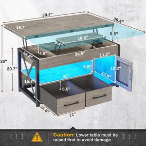 Mesa de centro multifuncional de alta gama para uso doméstico transfronterizo, mesa de almacenamiento para sala de estar y dormitorio, mesa sencilla para apartamentos pequeños - Product Image 3