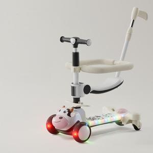 <span class=keywords><strong>Trottinette</strong></span> à 3 roues pour enfants avec siège, <span class=keywords><strong>trottinette</strong></span> pliable pour tout-petits avec roues lumineuses et musique, <span class=keywords><strong>trottinette</strong></span> à pousser pour <span class=keywords><strong>bébé</strong></span> de 10 <span class=keywords><strong>mois</strong></span> et plus - Product Image 4