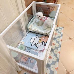Parque de juegos <span class=keywords><strong>para</strong></span> mascotas de plástico transparente moderno, personalizable OEM, plegable, con <span class=keywords><strong>puerta</strong></span> de seguridad <span class=keywords><strong>para</strong></span> <span class=keywords><strong>perros</strong></span>, cierre de botón, barrera de acrílico, ecológico - Product Image 6