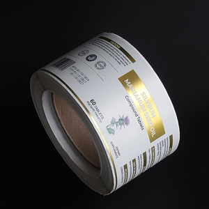 Etichetta adesiva personalizzata in lamina d'oro impermeabile prodotti per la cura della bellezza adesivo per la stampa di etichette - Product Image 2