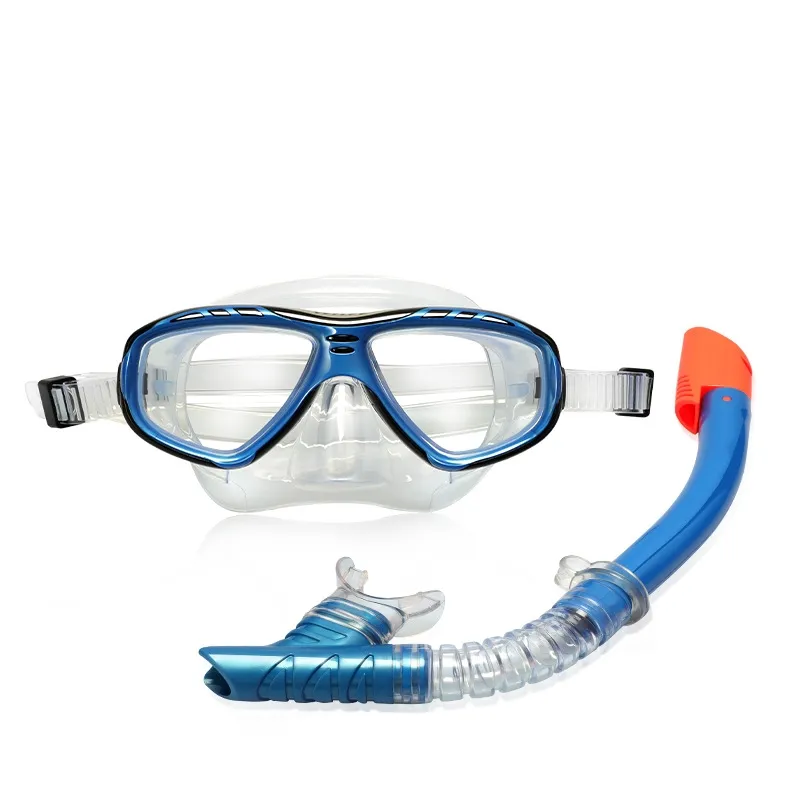 वयस्क पेशेवर स्नॉर्कलिंग उपकरण स्नॉर्कलिंग सेट के साथ सिलिकॉन तैराकी चश्मे डाइविंग मुखौटा सेट
