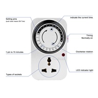 Mechanische Zeitschaltuhr-Steckdose mit 1 Ausgang 16A Automatische Steuerung mit Elektrischem Stecker und Steckdose