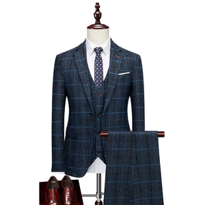 <span class=keywords><strong>Abito</strong></span> <span class=keywords><strong>a</strong></span> <span class=keywords><strong>quadri</strong></span> <span class=keywords><strong>abito</strong></span> da sposa da <span class=keywords><strong>uomo</strong></span> sposo completo completo 3 pezzi - Product Image 2