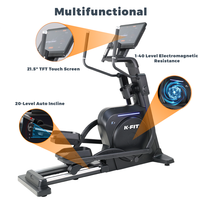 Elliptique électromagnétique inclinable K-FIT K3 réglable pour entraînement complet du corps en salle de sport commerciale