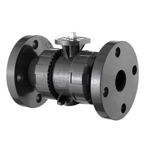 Vanne à boisseau sphérique pneumatique à plateforme haute, raccords de tuyauterie en PVC UPVC, vanne à double union, interrupteur de commande manuel, interrupteur électrique PPH - Product Image 1