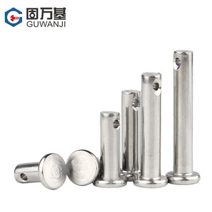 Goupille cylindrique à tête plate en acier inoxydable 304 Guwanji avec trou M3 M4 M5 M6 M8 M10 M12 Norme GB882 Grade A - Product Image 2