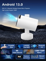Projecteur intelligent Android Z11 4K HD WiFi BT LCD LED portable pour cinéma maison vidéo intérieur