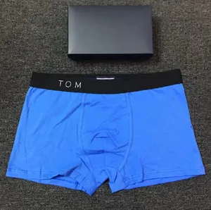 Calzoncillos Bóxer de Diseño de Lujo para Hombre, Ropa Interior Sexy y Transpirable de Algodón, Tallas M-2XL, 4 Piezas por Caja - Product Image 1
