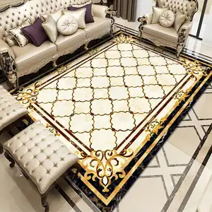古典设计定制尺寸100% 涤纶地垫客厅地毯