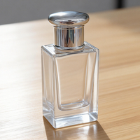 Flacon pulvérisateur de parfum rectangulaire en verre personnalisé avec logo, diffuseur à bâtonnets pour crème de soin, 30ml 50ml 100ml, luxe, vente en gros