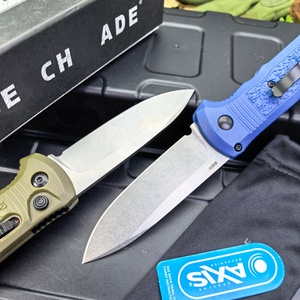 Coltello Pieghevole Stile <span class=keywords><strong>Benchmade</strong></span> 4400 con Lama in Acciaio S30V e Manico in Fibra di Nylon, Chiusura AXIS Lock, Strumento Tattico EDC per Esterni, Disponibile negli USA - Product Image 4