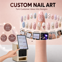 Imprimante à ongles commerciale à écran tactile de 15,6 pouces, machine de conception d'art d'ongles IA avec caméra haute résolution et fonction de séchage