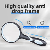 Custom Logo Colorful Plastic Kid's Magnifying Glasses High Definition Handheld 75mm Glass Magnifier