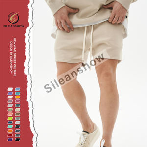 Shorts de jogging pour hommes en coton 100% bon marché en gros, style boxe personnalisé, décontractés, taille mi-haute, fermeture élastique, respirants, avec poches - Product Image 1