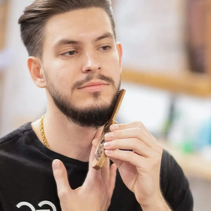 Tùy chỉnh mô hình túi xách tay ria mép & tóc du lịch gỗ tự nhiên gấp gỗ râu ria mép lược cho nam giới - Product Image 3