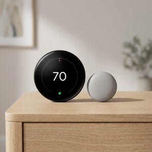 Termostato Inteligente Google Nest (4.ª Generación) con Sensor de Temperatura Nest (2.ª Generación) - Sistema HVAC para el Hogar Obsidian Inglés - Product Image 2