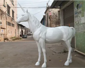 Garden Decoration Life Size Art Resin Fiberglass Unicorn Statue