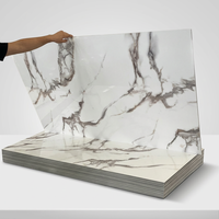 Panel de PVC con Diseño de Mármol Negro, Blanco y Gris, Patrón de Vetas de Piedra Premium para Aplicaciones de Paredes Interiores Modernas