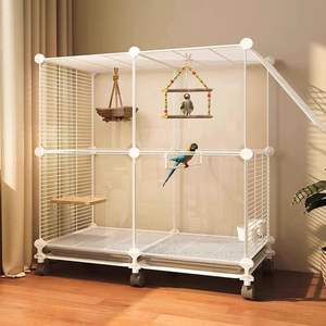 Grande gabbia per uccelli in metallo di lusso Extra-Large gabbia per pappagalli con chiusura a bottone eco-friendly Design robusto vendita di articoli per animali domestici - Product Image 5