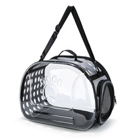 Sac de transport transparent pour animaux de compagnie, type capsule spatiale, respirant, portable, pour petits animaux, avec fermeture éclair, visible, à porter à la main ou à l'épaule
