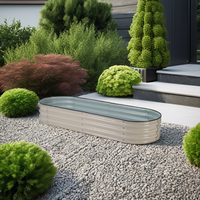 Kit de jardinières surélevées en métal de haute qualité pour jardin moderne, avec trous de drainage, pour sol, petites et grandes tailles, avec doublure, pour pépinière domestique et pots de fleurs