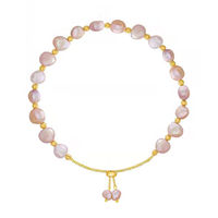 Bracelet tendance et sexy pour femme, avec perles baroques naturelles d'eau douce, plaqué or 24 carats, idéal pour un anniversaire ou une fiançailles
