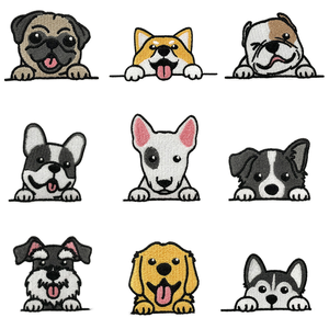 Nuevo Parche Ecológico para Niños con Diseño de Perro, Bordado, Termoadhesivo, de Tela Tejida, con Logotipo Personalizado y Varias Formas - Product Image 1