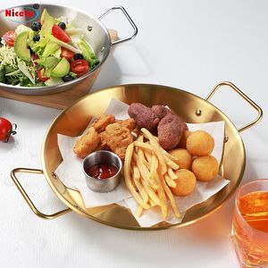 Nicety Spanish Stainless Steel <strong>Paella</strong> <strong>Pan</strong> Seafood Frying <strong>Pan</strong> With Double Handle Kitchen Restaurant Various Sizes Frying <strong>Pan</strong> - Product Image 5