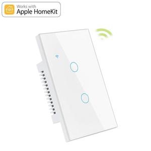 US Homekit WiFi Smart Touch Button Switch 1 Gang Channels avec panneau de verre <span class=keywords><strong>Home</strong></span> <span class=keywords><strong>Kit</strong></span> Fonctionne avec Apple <span class=keywords><strong>Siri</strong></span> Smart <span class=keywords><strong>Home</strong></span> Automation - Product Image 2