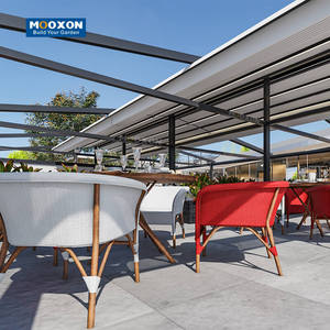 Mooxon Auvent de toit motorisé rétractable en PVC avec éclairage LED et réglable pour le jardin. - Product Image 4