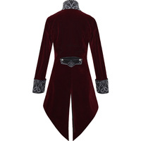Steampunk Femmes Hommes Robe Médiévale Costume Col Montant Tailcoat Gothique Vampire Cosplay Veste Manteaux