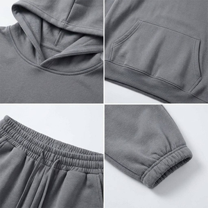 Ensemble de survêtement 2 pièces pour <span class=keywords><strong>homme</strong></span> grande <span class=keywords><strong>taille</strong></span>, fabriqué sur mesure, comprenant un sweat à capuche et un pantalon de sport - Product Image 3