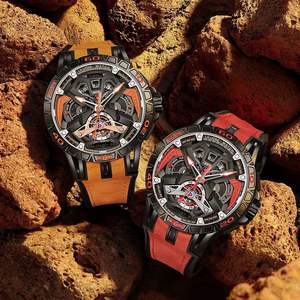 Nouvelle montre de luxe pour homme LILUOKE 9017, mouvement à quartz, étanche, bracelet en silicone, style sportif et tendance, 40 mm, 2026 - Product Image 5