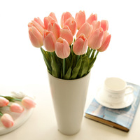Fleurs artificielles haut de gamme style nordique Tulipe, mini arrangements floraux en plastique souple pour la décoration intérieure, vases de fleurs coupées réalistes