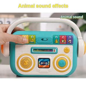 Bébé Montessori Portable Radio Musical Toy Early Education Enlightenment Cartoon Music Player avec lumière et effet sonore animal - Product Image 5