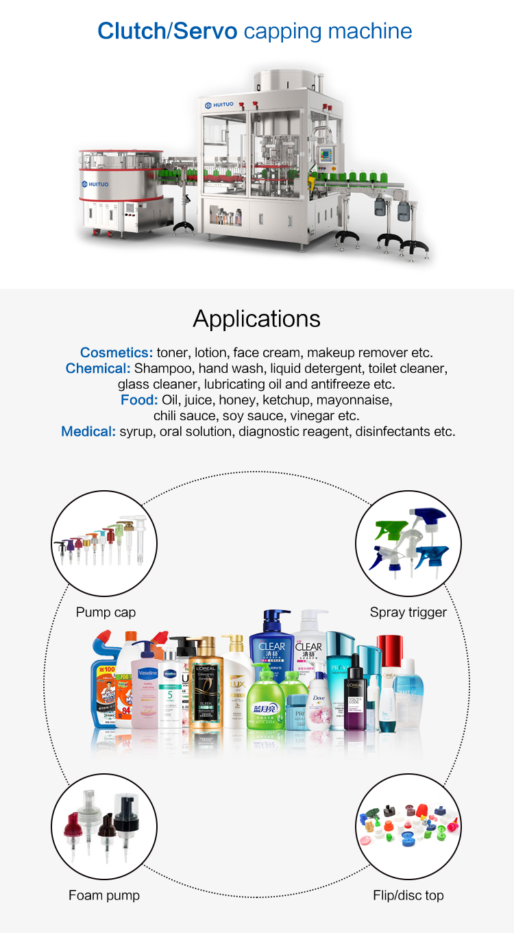 Spray Trigger Capping Machine 20-100bpm For Cleaning Agent Capping