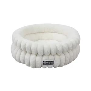 Cama de Lujo para Perros y Gatos, Tipo Cueva, de Terciopelo Suave, con Patrón de Malla Resistente, Estilo Moderno, Sostenible, Lavable, en Caja de Cartón - Product Image 4