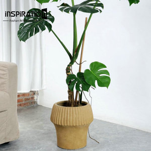 Sang Trọng Ưa Thích Màu Xanh Lá Cây Nhà Máy Nồi Bền Lớn Sợi Đất Sét Xi Măng Chậu Hoa & Trồng Nồi Cho Trồng Cây Và Hoa - Product Image 5