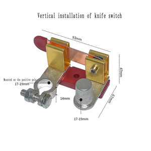 Aislador de cuchilla de cuchillo, interruptor de corte de energía, poste superior, interruptor de desconexión de batería para coche, barco, RV, ATV, 12V/24V, 250/750 amperios - Product Image 5