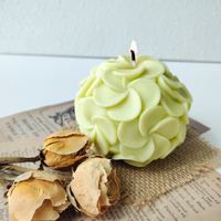 Cetakan Silikon Food Grade Desain Baru untuk Lilin Aromaterapi Bola Bunga, Sabun Buatan Tangan, Ornamen Gipsum, Alat Kue, Aman untuk Mesin Cuci Piring