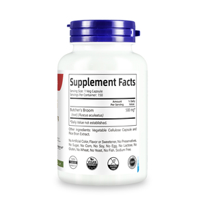 Cápsulas Premium de Shecome Butcher Broom 500mg, 150 Cápsulas Vegetales, Apoyo para Venas Saludables en las Piernas para Adultos, Suplemento de Butcher Broom - Product Image 2