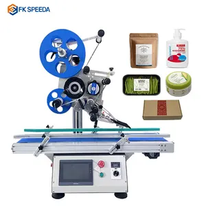 FK 611 automatic mini desktop flat box plastic bag labeling machine with label roll machine