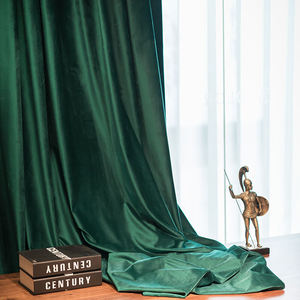 American Italian <b>Green</b> Velvet Solid Color Shade <b>Curtain</b> Finished for Dutch <b>Bedroom</b> Living Room Drapery - Product Image 5