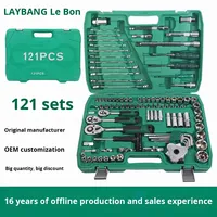 121-Piece Heavy Duty Durable Auto/Car Repair Kit Universal Socket Wrench Screwdriver Ratchet Socket Set with Storage Case