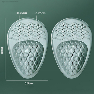 Coussinets en gel pour l'avant-pied pour talons hauts, inserts antidérapants et anti-frottement pour sandales, coussin de soin des pieds soulageant la douleur avec particules massantes - Product Image 4