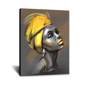 Slaapkamer Badkamer Home Decor Schoonheid Zwarte Vrouw Amerikaanse Canvas Poster Afrikaanse Kunst Schilderij