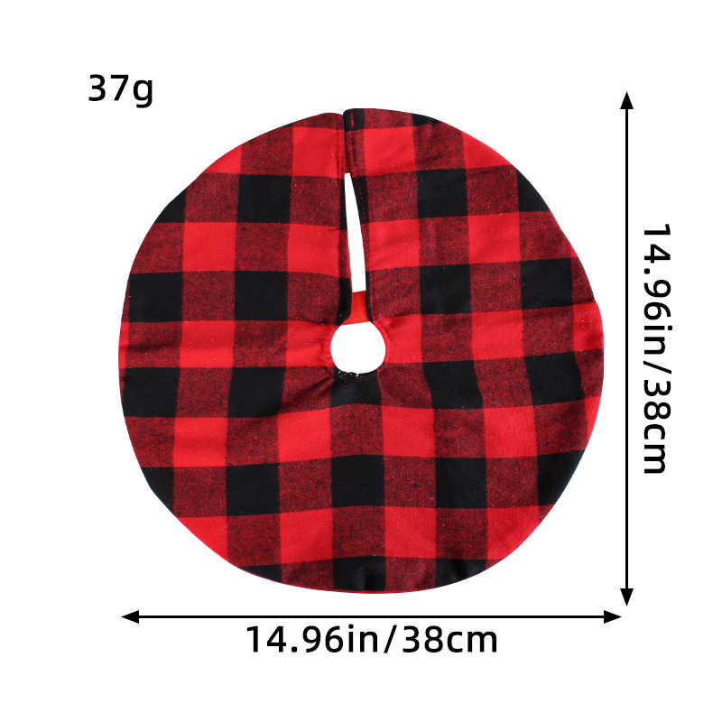N2-20 Red Black Checkered Tree Skirt