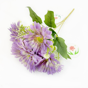 Ramo de Flores Artificiales Crisantemo Arreglo Floral Funerario de Seda <span class=keywords><strong>para</strong></span> Decoración de Tumbas y Cementerios - Product Image 2