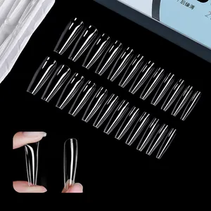 240pcs 3xl Tapered Square Nail Tips No C Curve Tip Pointed Nails Cheap Nail Tips